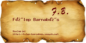 Fülep Barnabás névjegykártya