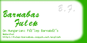 barnabas fulep business card